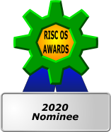 RISC OS Awards 2020 nominee rosette
