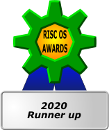 RISC OS Awards 2020 runner up rosette